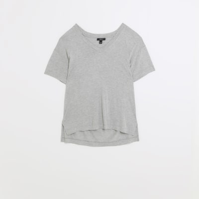Grey RI Studio scoop neck jersey t-shirt