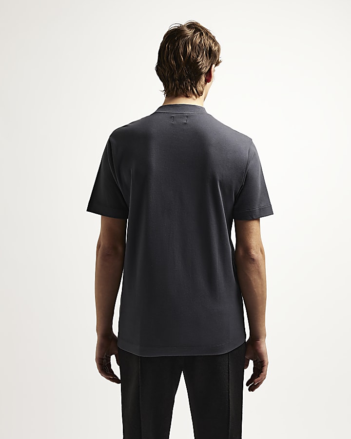 Grey RI Studio Slim fit High Neck T-shirt