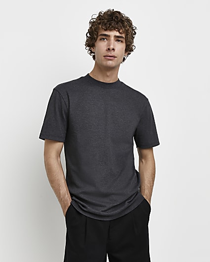 Grey RI Studio slim fit high neck t-shirt