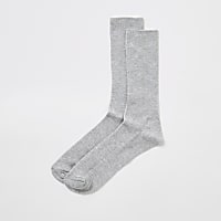 Grey ribbed socks