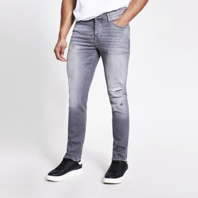 river island grey jeans mens