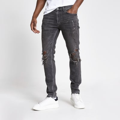 river island grey skinny jeans