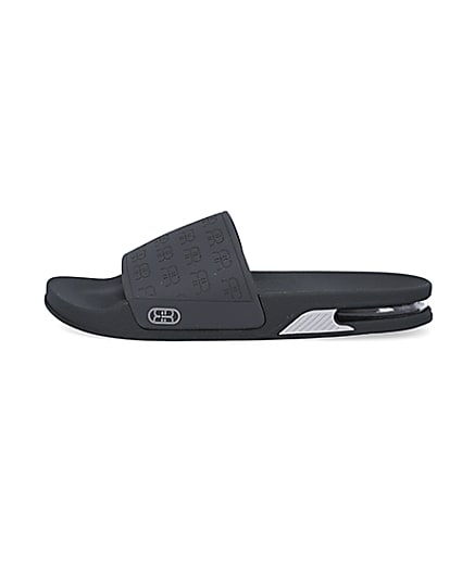 360 degree animation of product Grey RR monogram bubble sole sliders frame-3
