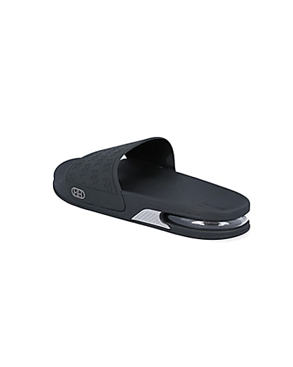 360 degree animation of product Grey RR monogram bubble sole sliders frame-6