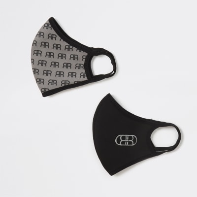 Grey RR monogram face covering 2 pack