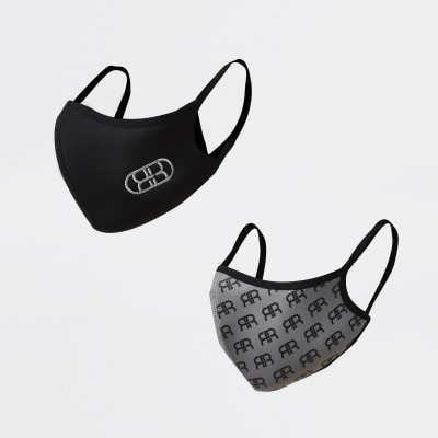 Grey RR monogram face covering 2 pack