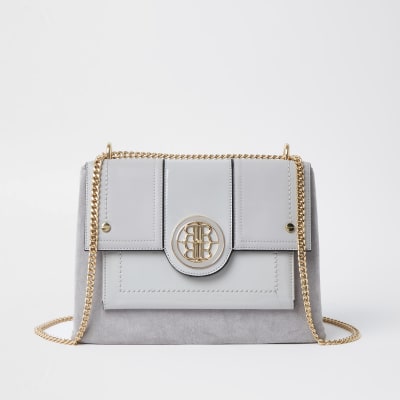 river island grey tote bag