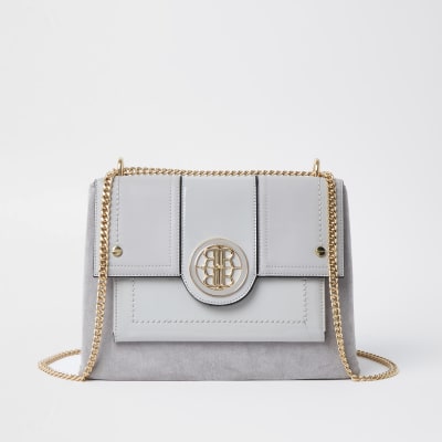 Grey RR shoulder bag | River Island