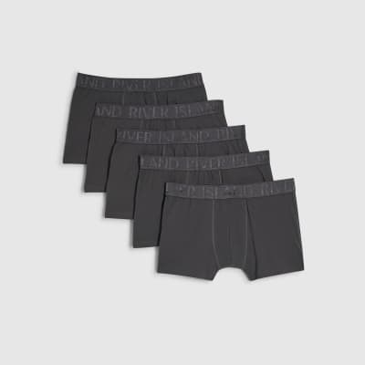 Grey Satin Pack Of 5 Trunks