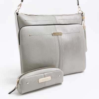 River island grey store shoulder bag