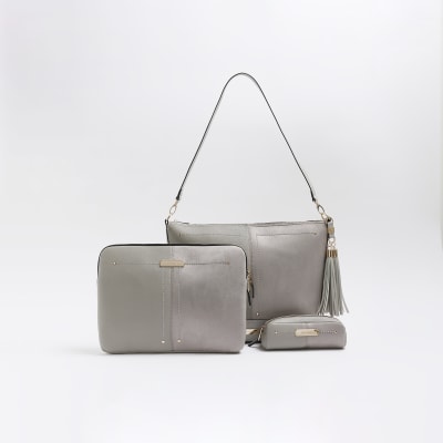 Grey shoulder deals bag