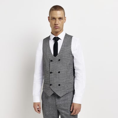 River island deals grey waistcoat