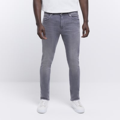 Gray skinny best sale jeans men