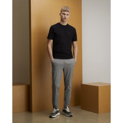 Grey Skinny Fit Stretch Active Trousers