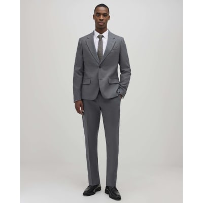 Grey Skinny Fit Suit Trousers