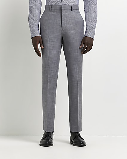 Grey skinny fit suit trousers