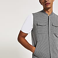 Grey skinny utility vest
