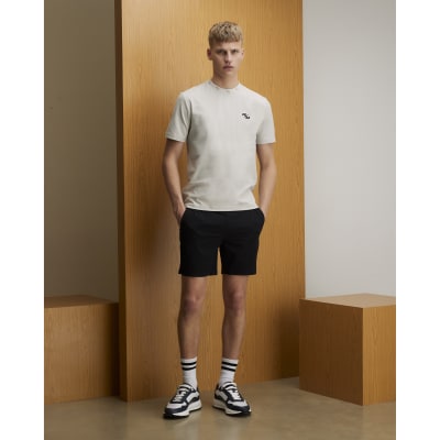 Grey Slim Athleisure RXR Crew Neck T-Shirt