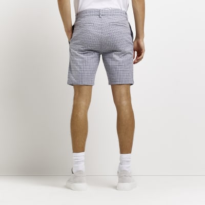 river island check shorts