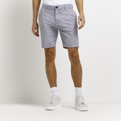 river island check shorts