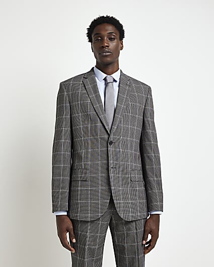 Drumohr Flannel Suit Jacket in Grey Grey Mens Clothing Jackets Blazers for Men 
