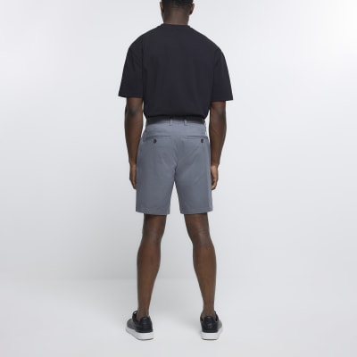 Grey slim fit chino shorts River Island