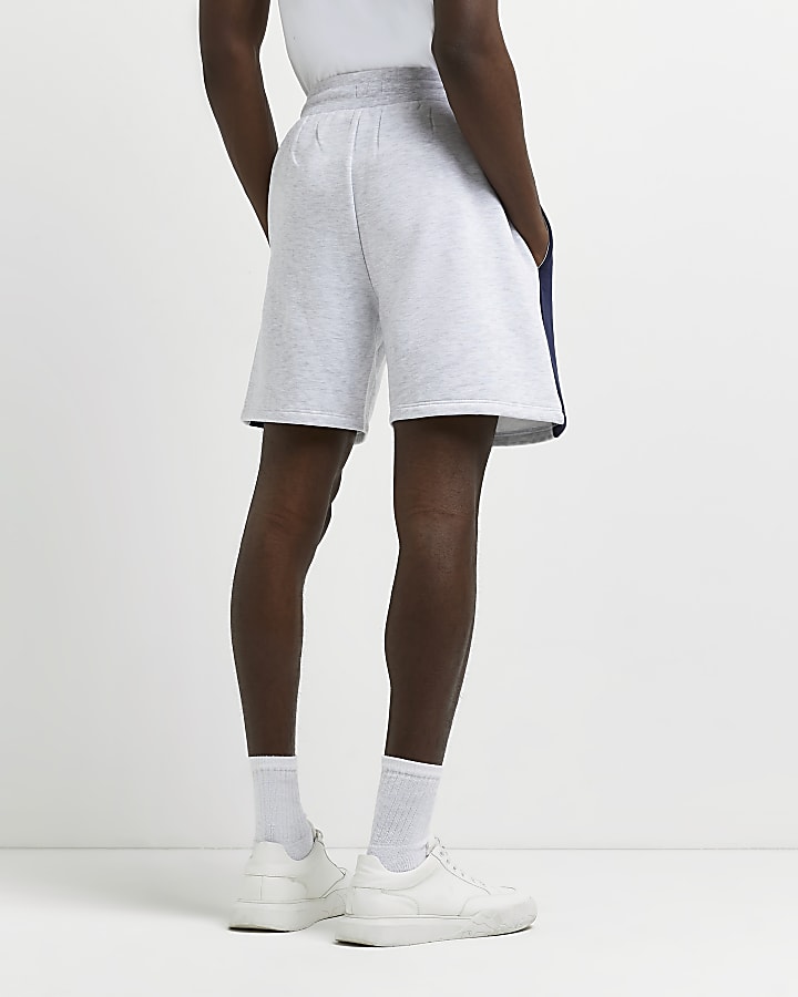 Grey slim fit colour block Shorts