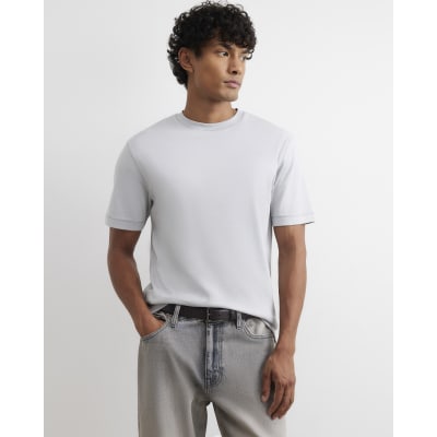 Grey Slim Fit Cotton T-Shirt