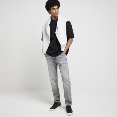 Grey slim fit jeans