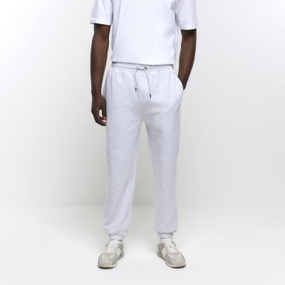 Plain grey hot sale joggers mens