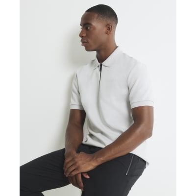 Grey Slim Fit Polo Shirt