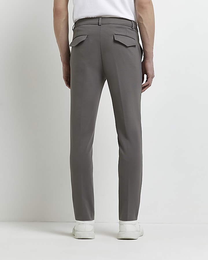 Grey slim fit ponte Trousers