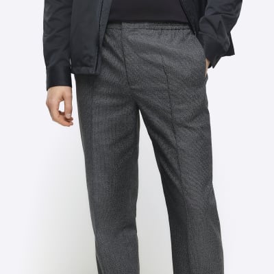 Mens grey smart on sale joggers