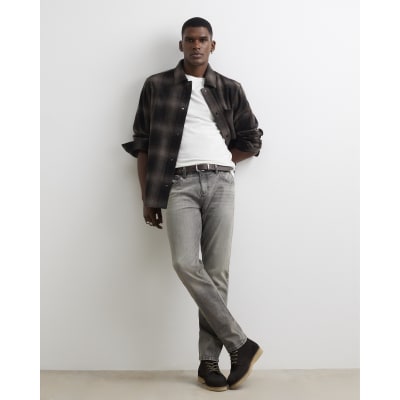 Grey Slim Fit Stretch Jeans