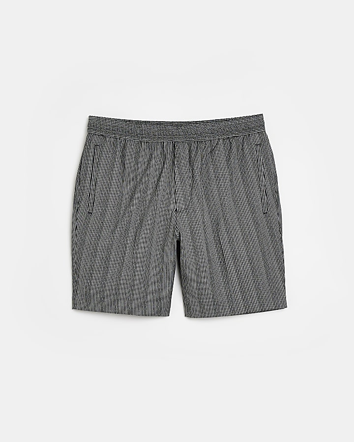 Grey Slim fit Stripe Shorts