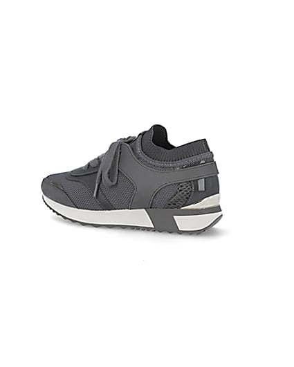 360 degree animation of product Grey slip on trainers frame-5