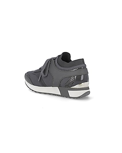 360 degree animation of product Grey slip on trainers frame-6