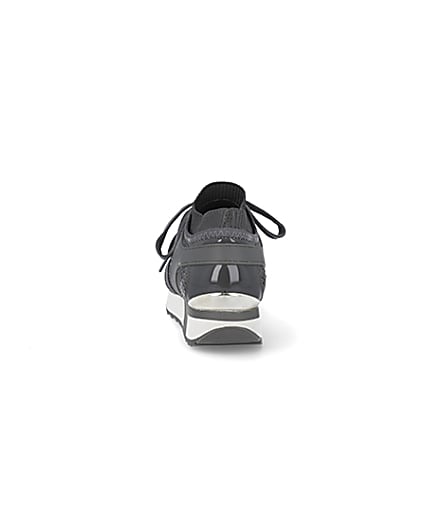 360 degree animation of product Grey slip on trainers frame-9