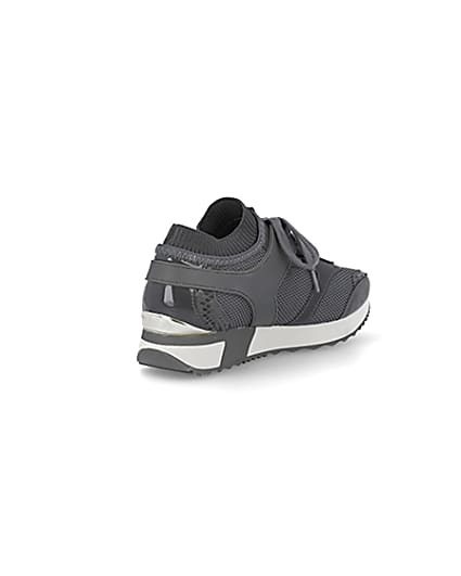360 degree animation of product Grey slip on trainers frame-12