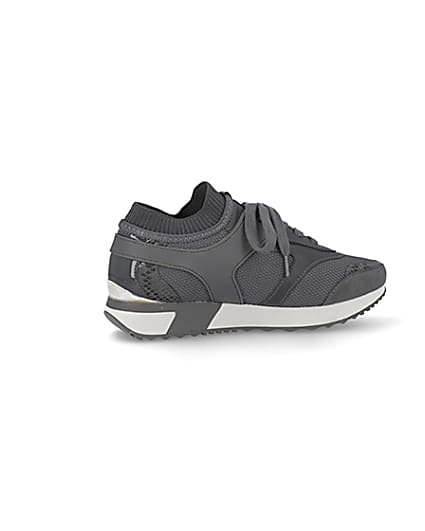 360 degree animation of product Grey slip on trainers frame-14