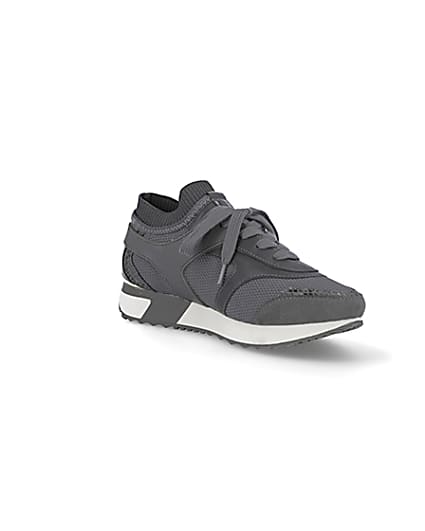 360 degree animation of product Grey slip on trainers frame-18