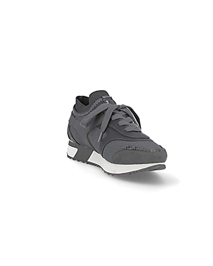 360 degree animation of product Grey slip on trainers frame-19