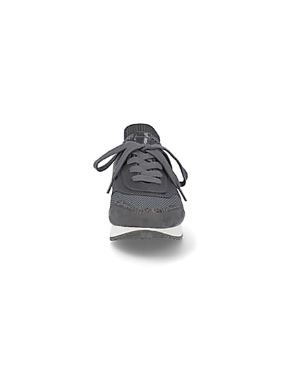 360 degree animation of product Grey slip on trainers frame-21