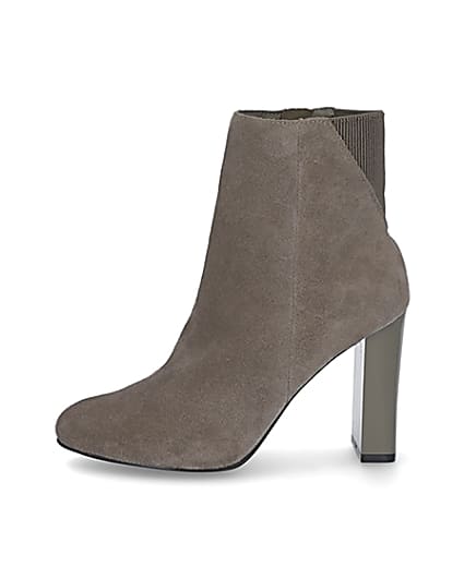 360 degree animation of product Grey smart heeled ankle boots frame-3