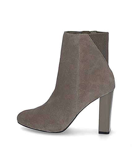 360 degree animation of product Grey smart heeled ankle boots frame-4