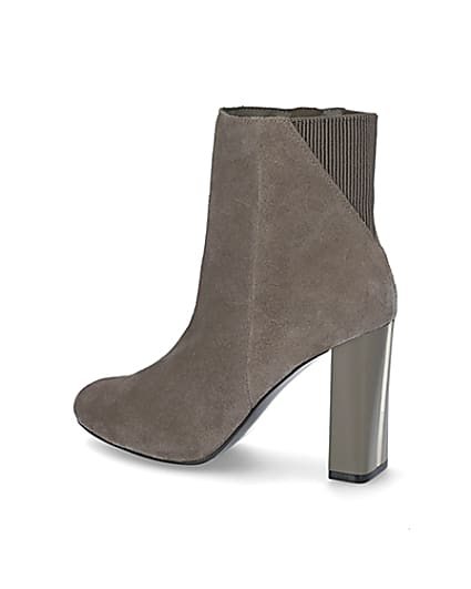 360 degree animation of product Grey smart heeled ankle boots frame-5
