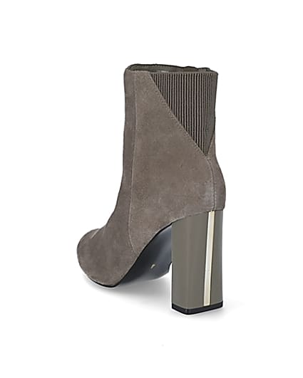 360 degree animation of product Grey smart heeled ankle boots frame-7
