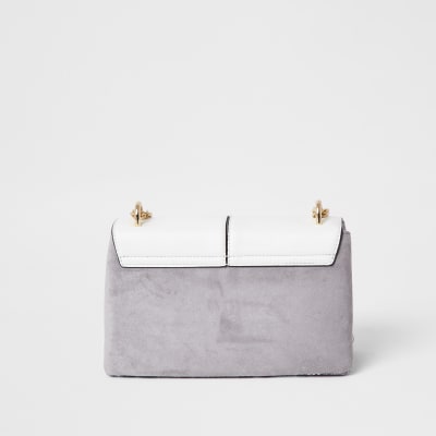 Grey snake print cross body Handbag