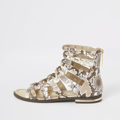 river island snake print boots