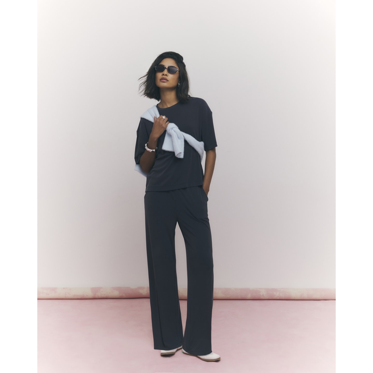 River Island Grey Soft Touch T-shirt — photo 1 of 1